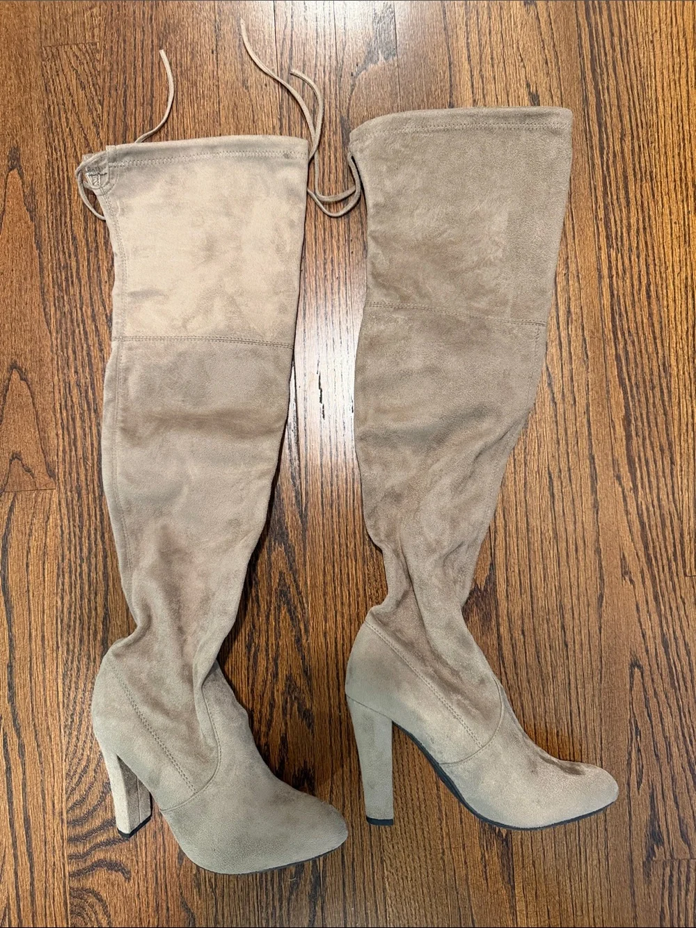 Steve Madden Over-the-Knee Suede Boots in Taupe